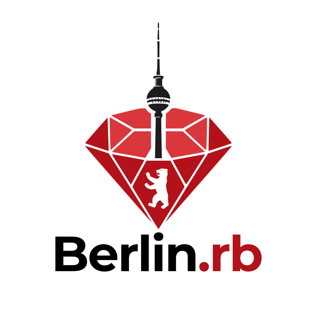 Berlin.rb logo centred in a square with padding